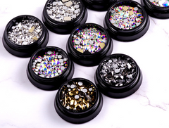 NYC Style Mixed Nail Art Rhinestones and Decorations
