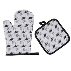 Halloween Pattern Insulated Microwave Oven Gloves