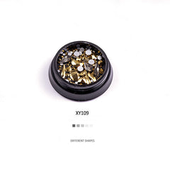 NYC Style Mixed Nail Art Rhinestones and Decorations