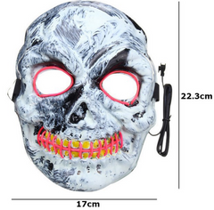 Glowing Skull Mask with Cold Light for Halloween