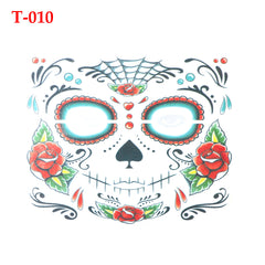Waterproof Halloween Face Tattoo Stickers for Parties