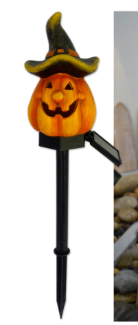 Solar Outdoor Halloween Jack-o'-Lanterns (One Set)