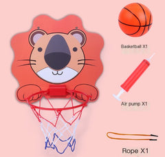 Wall-Mounted Indoor Basketball Hoop for Kids