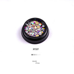NYC Style Mixed Nail Art Rhinestones and Decorations