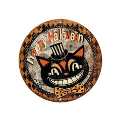 Wooden Pumpkin Head Halloween Logo Decor (One Piece)
