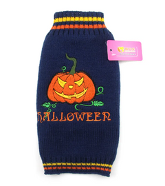Halloween Pumpkin Sweater Dog Clothes