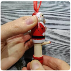 Christmas Tree Wooden Crafts Decorations Santa Claus Pendant
