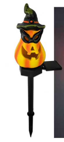 Solar Outdoor Halloween Jack-o'-Lanterns (One Set)