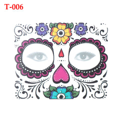 Waterproof Halloween Face Tattoo Stickers for Parties