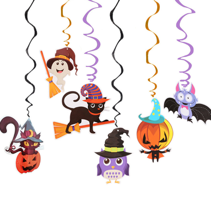 Cute Halloween Spiral Hanging Decorations for Parties
